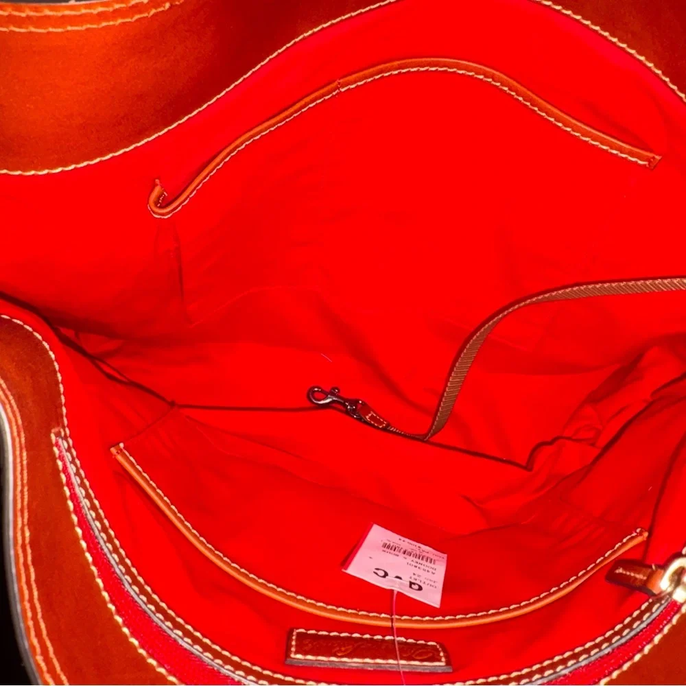 New Dooney and Bourke XL Courtney Purse Bone Pebble Leather - Picture 2 of 4